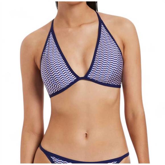 NEW JETS amoudi soft triangle bikini top in sapphire - Picture 1 of 4